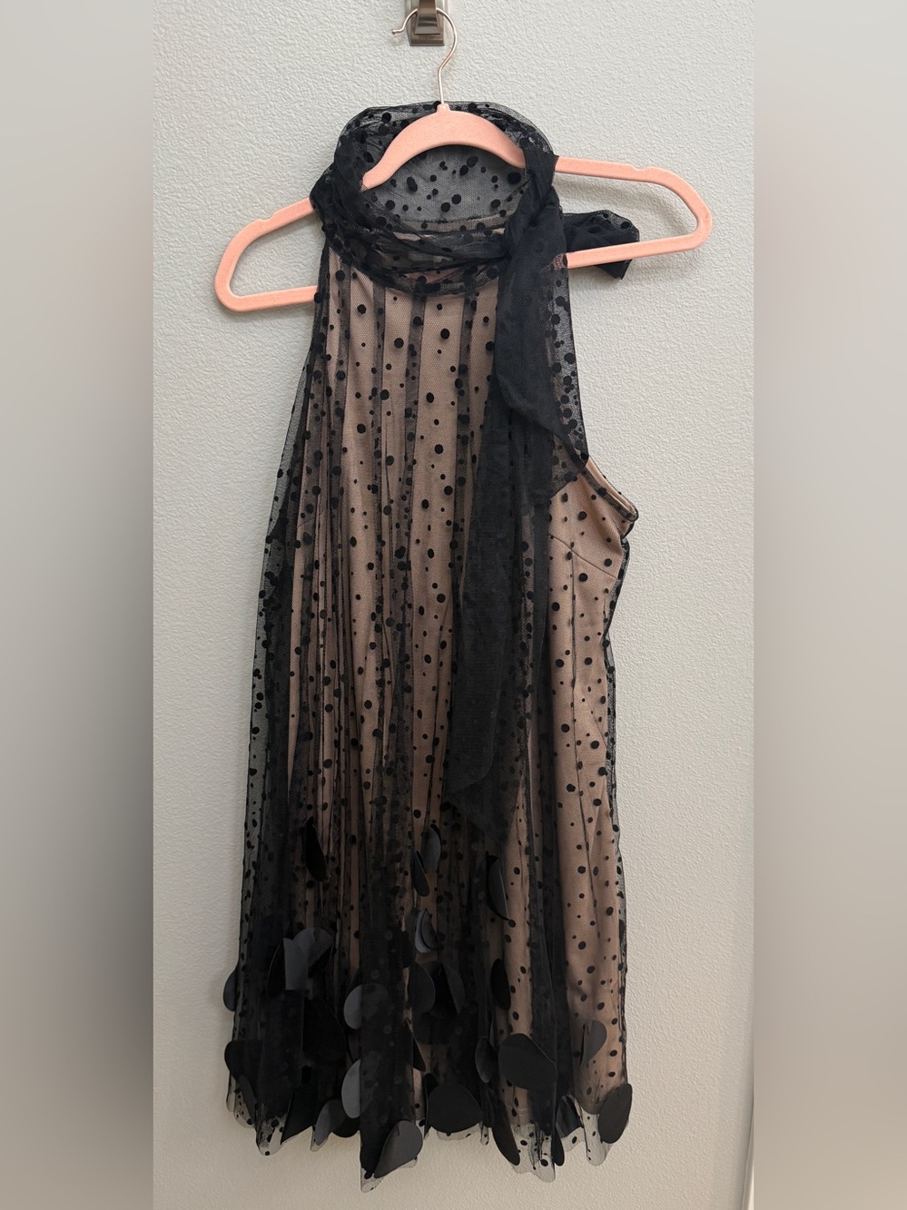 Modcloth bubble dress. Super cute. Worn once , size XL. Sheer Black Polka Dot